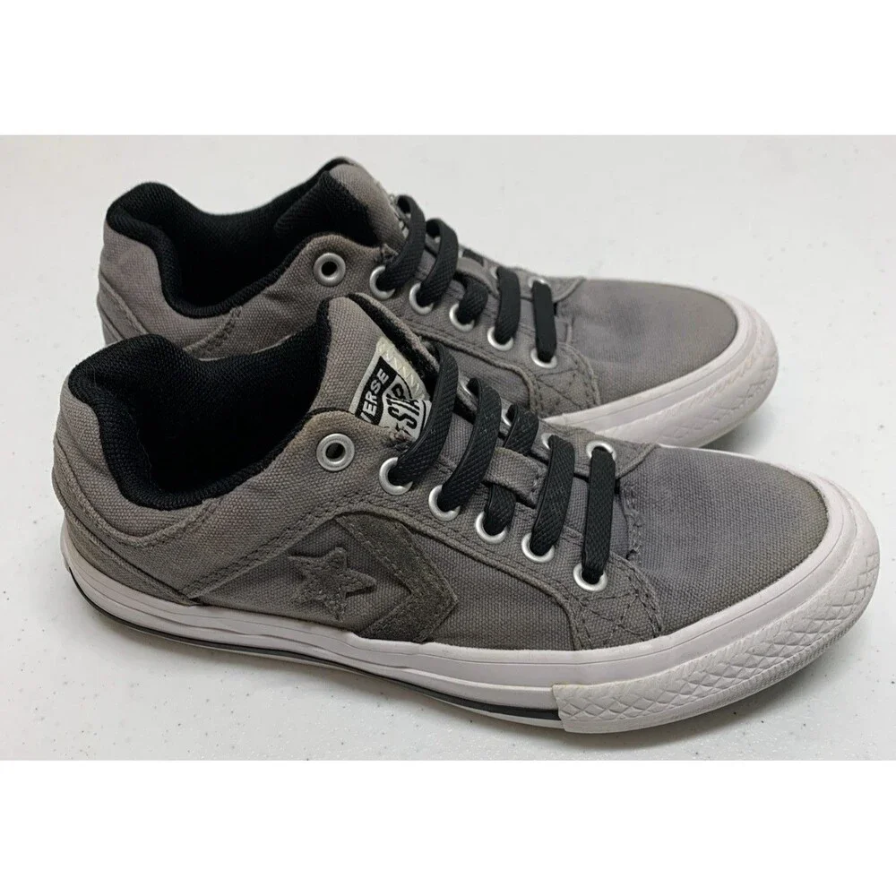 Converse Pro Blaze Shoes Sneakers Youth 13 Gray Star Chevron Canvas